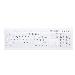 Hygiene Desktop Fully Sealed Watertight Keyboard - Wireless - White - Azerty Belgian