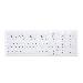 AK-C7000F-FU1 Hygiene Compact Sealed - Keyboard With Numeric Pad - Wireless - White - Azerty Belgian