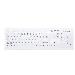 Disinfectable Medical Keyboard with Full Layout - Wireless - White - Qwerty US/Int'l