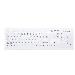 AK-C8100F-FUS Hygiene Desktop Fully Sealed Watertight - Keyboard - Wireless - White - Qwerty US/Int'l